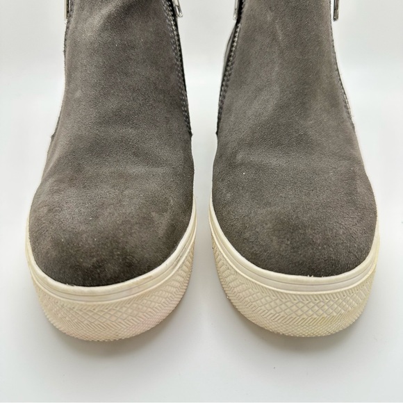 Steve Madden Women's Wedgie Platform Sneaker Grey Suede Sz 8M - Picture 4 of 9